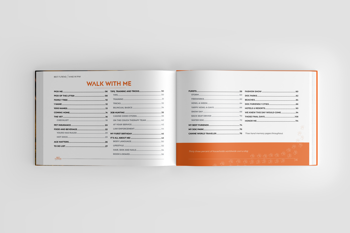 Best Furiend, Hand in Paw Coffee Table Book